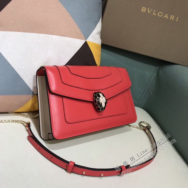 Bvlgari女包 寶格麗最新馬卡龍春夏限定色系單層蛇頭包 B39174 Bvlgari單肩斜挎包  fyd1484